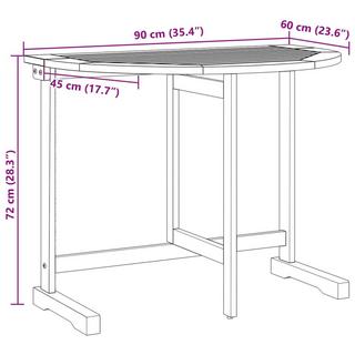 VidaXL Table de balcon bois d'acacia  