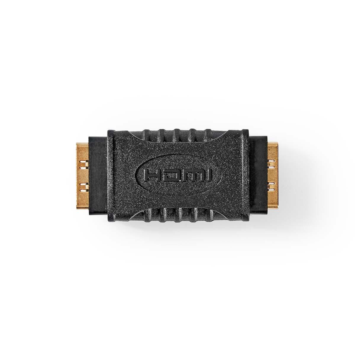 Nedis  HDMI™ Adapter | HDMI™ Buchse | HDMI™ Buchse | Vergoldet | Gerade | ABS | Schwarz | 1 Stk. | Box 