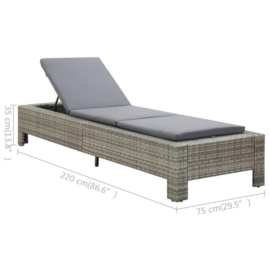VidaXL lettino Polirattan  