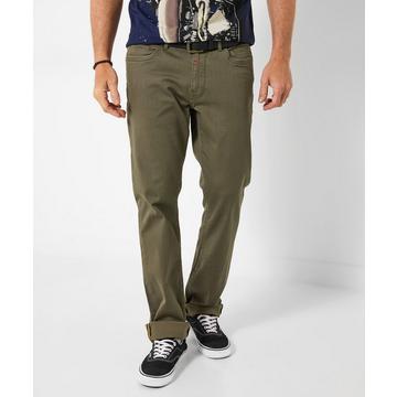 Jean droit motif chevrons