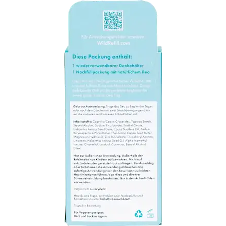 Wild  Deodorant Starter-Set inkl. Case und Refill Fresh Cotton & Sea Salt 