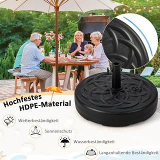 Northix Porte-parapluie rond rechargeable de 56 cm de diamètre pour un maximum de 46 kg noir  