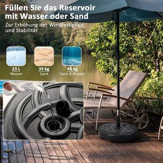 Northix Porte-parapluie rond rechargeable de 56 cm de diamètre pour un maximum de 46 kg noir  