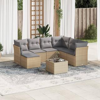 VidaXL set divano da giardino Polirattan  