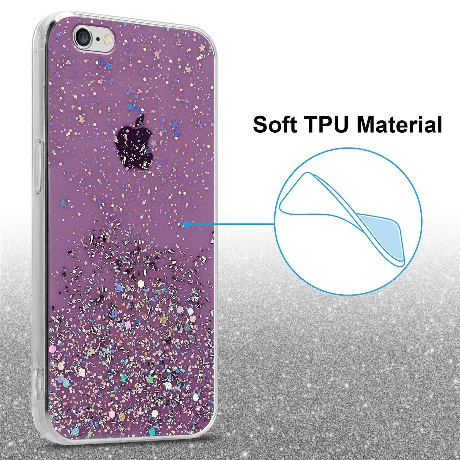 Cadorabo  Hülle für Apple iPhone 6  6S TPU Silikon mit funkelnden Glitter 