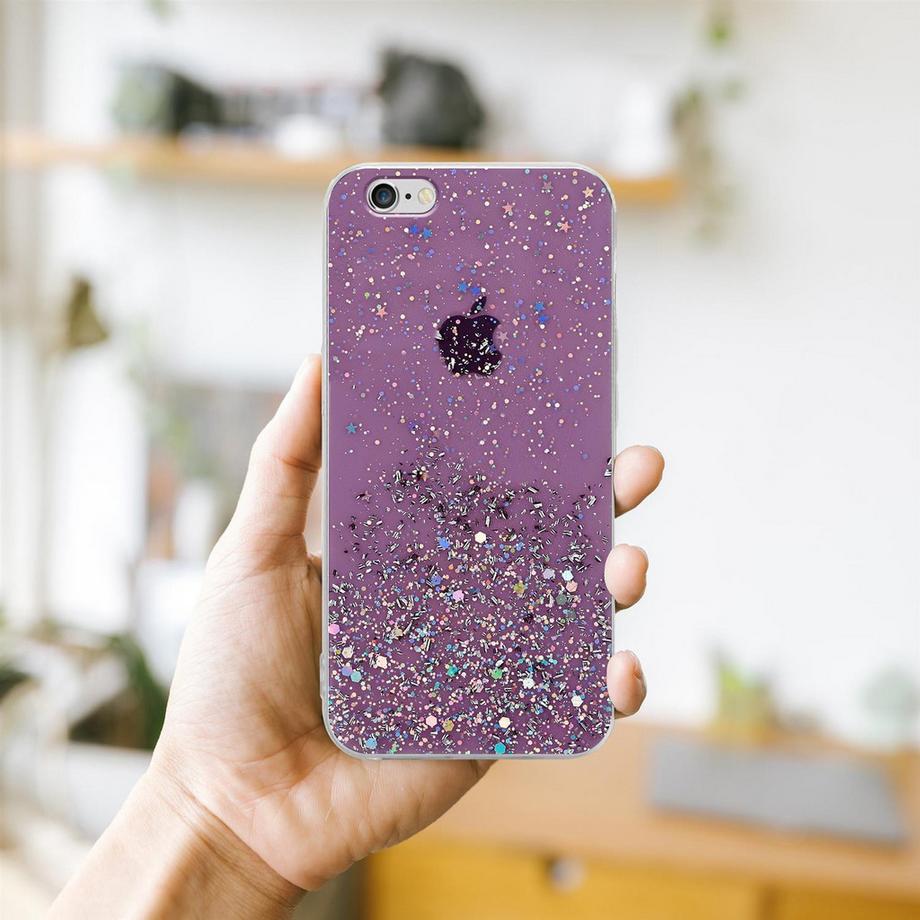 Cadorabo  Hülle für Apple iPhone 6  6S TPU Silikon mit funkelnden Glitter 