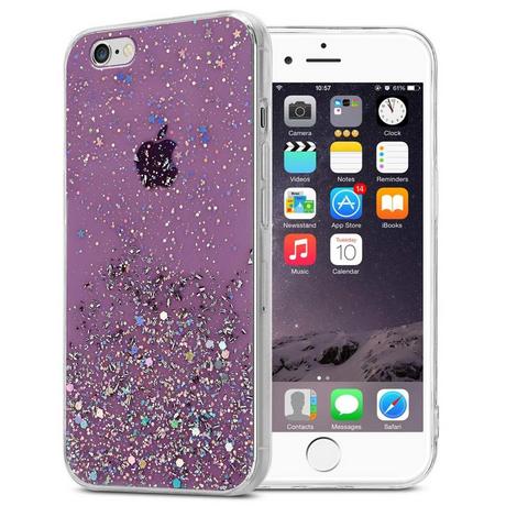 Cadorabo  Hülle für Apple iPhone 6  6S TPU Silikon mit funkelnden Glitter 