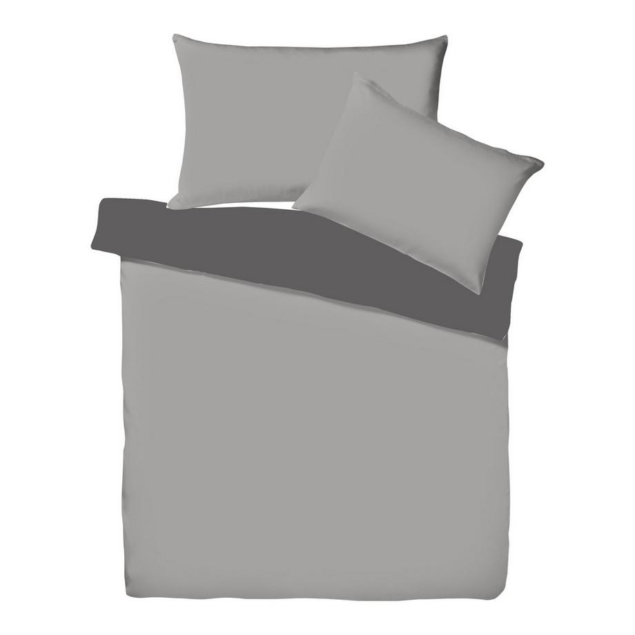 Uni Satin Doubleface Bettwäsche Set