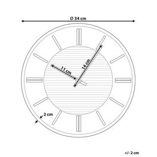 Beliani Wanduhr aus Kunststoff Klassisch DAROCA  