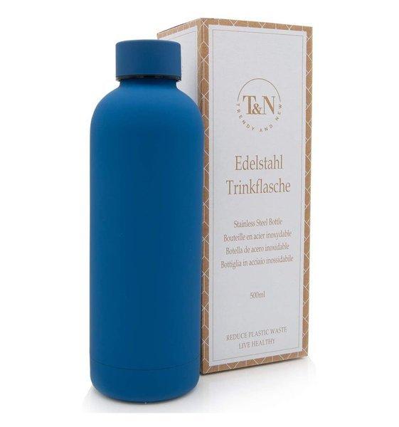 T&N  Edelstahl Trinkflasche (Blau, 0.5 l) 