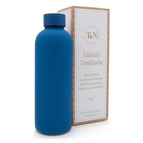 T&N  Edelstahl Trinkflasche (Blau, 0.5 l) 