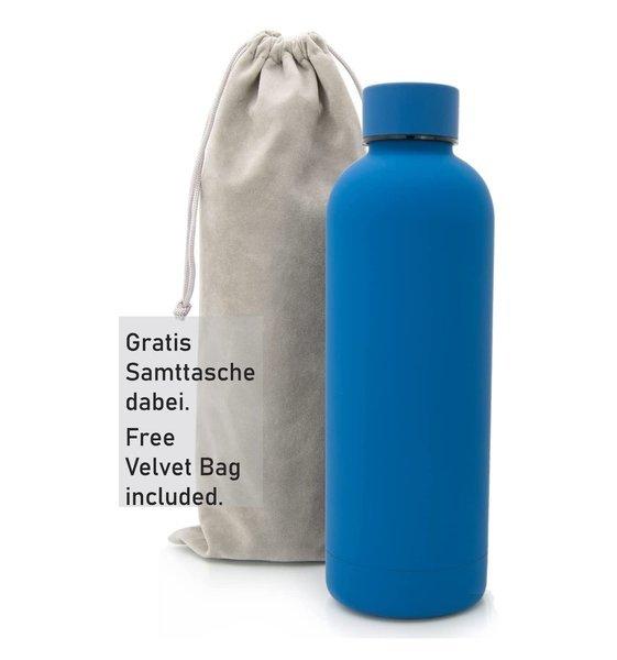 T&N  Edelstahl Trinkflasche (Blau, 0.5 l) 