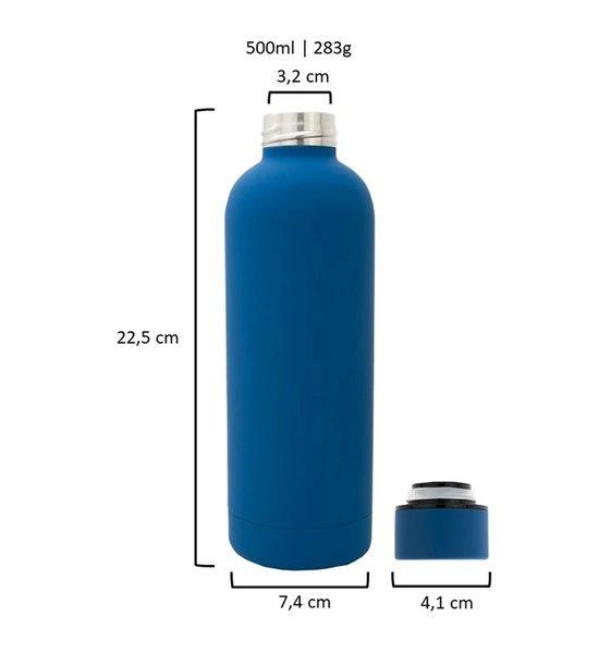 T&N  Edelstahl Trinkflasche (Blau, 0.5 l) 