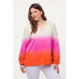 Ulla Popken  Sweatshirt, Batikstreifen, Classic, Rundhals, Langarm 