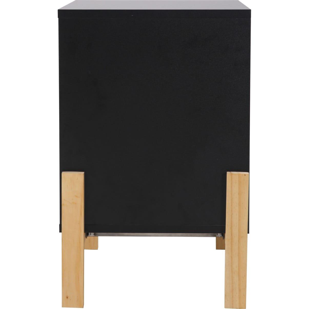 mutoni Commode décor mélaminé noir naturel  