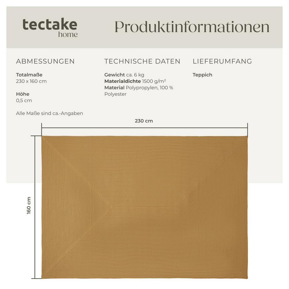 Tectake Tappeto intrecciato Raya Diverse dimensioni  