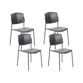 Beliani Esszimmerstuhl 4er Set aus Kunststoff Modern ASTORIA  