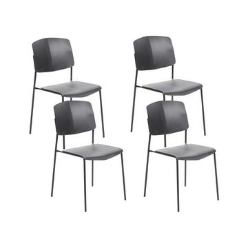 Esszimmerstuhl 4er Set aus Kunststoff Modern ASTORIA