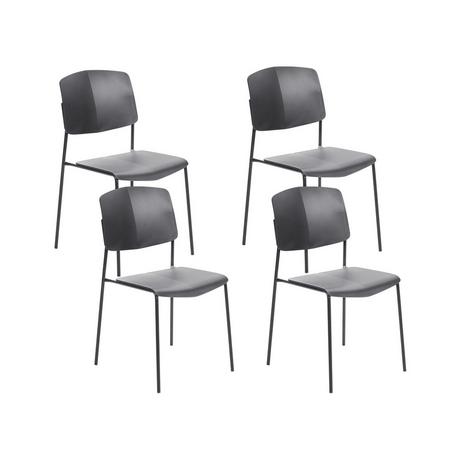 Beliani Esszimmerstuhl 4er Set aus Kunststoff Modern ASTORIA  