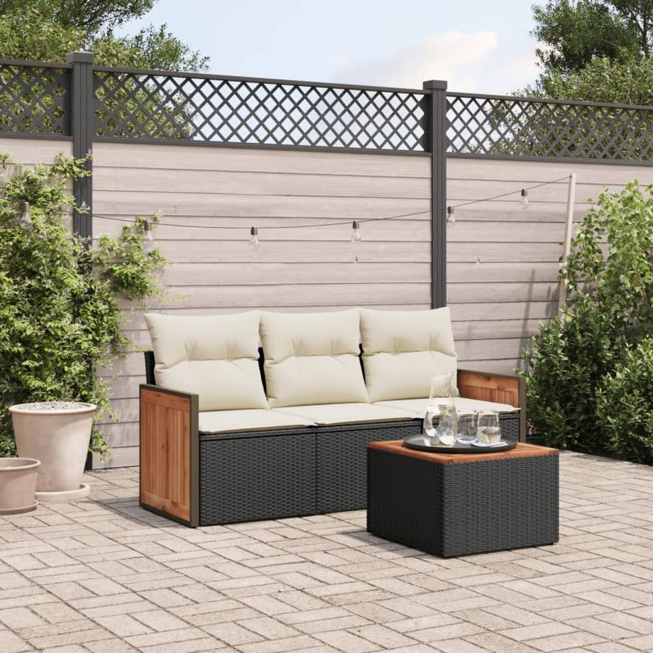 VidaXL Ensemble de canapés de jardin rotin synthétique  