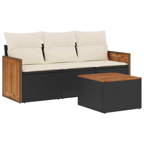 VidaXL set divano da giardino Polirattan  