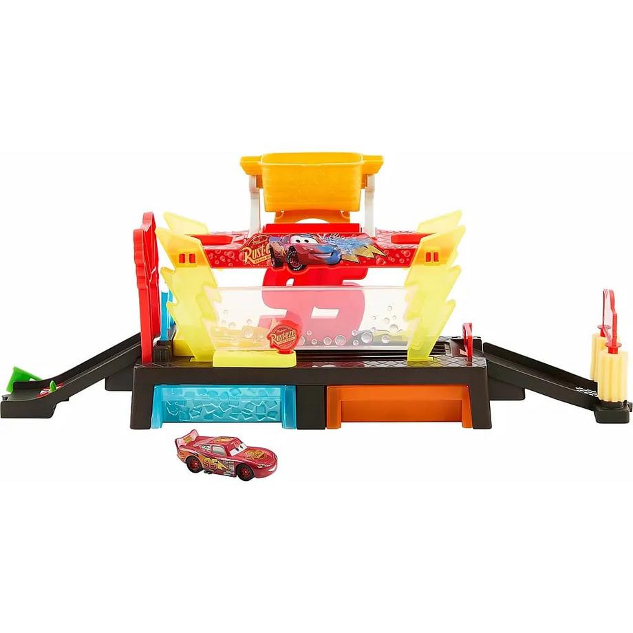 Autowaschanlagen-Spielset für Rennwagen mit Lightning McQueen