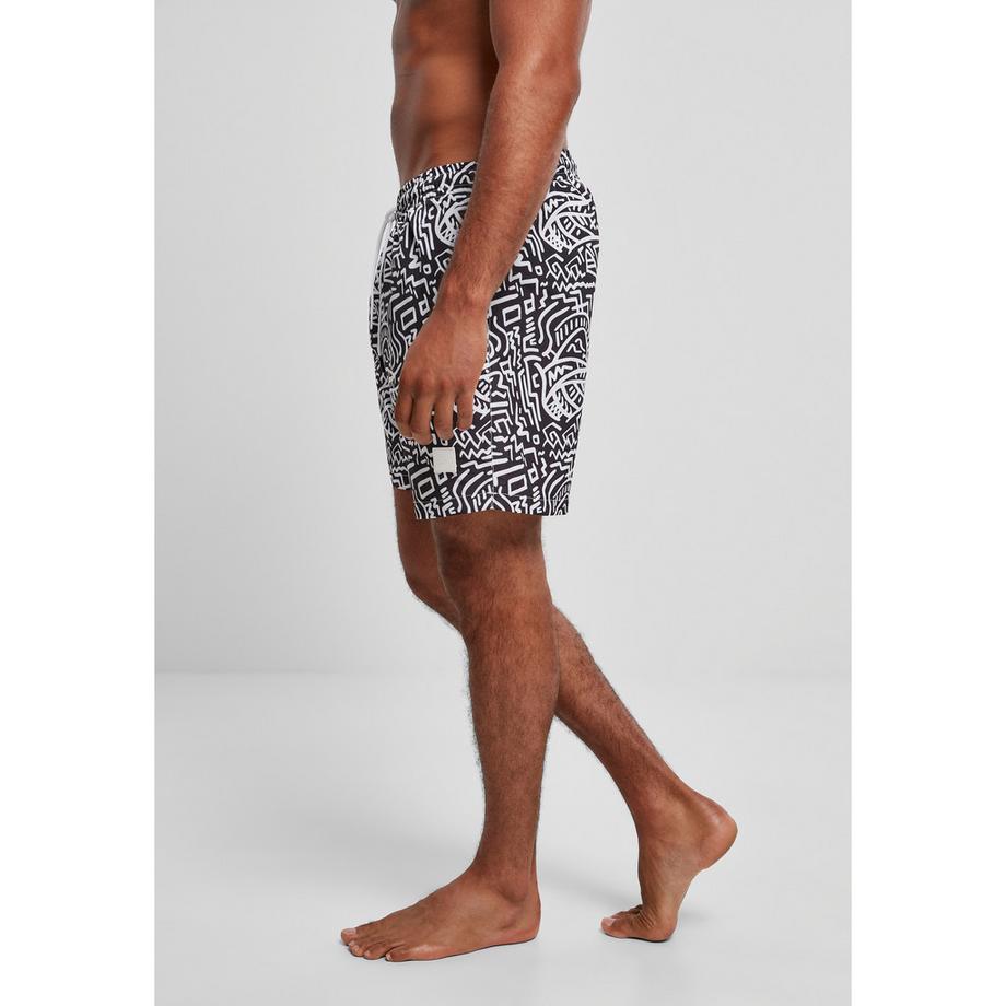 URBAN CLASSICS Gemusterte Badeshorts  