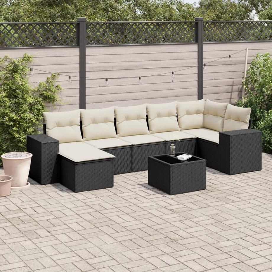 VidaXL set divano da giardino Polirattan  