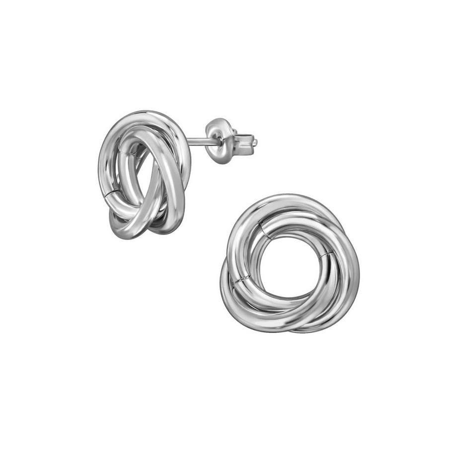 Gedrehte Ohrstecker aus Edelstahl