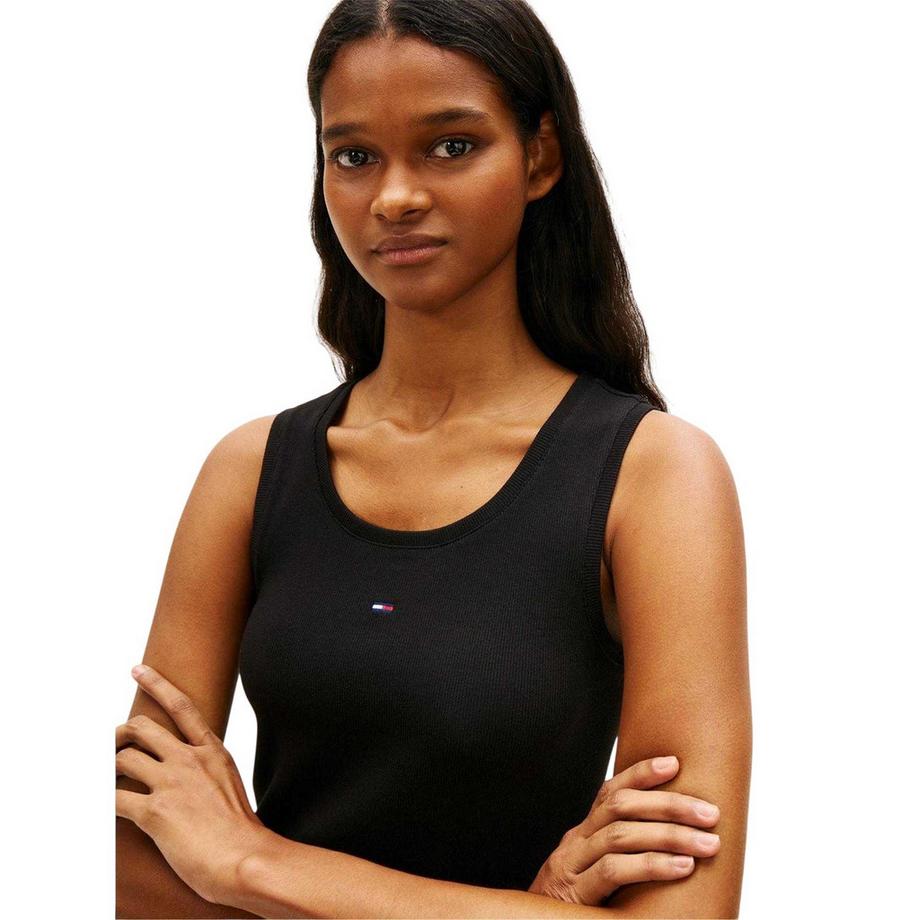 TOMMY JEANS  Essential Canottiera Linea Lunga A Costine 
