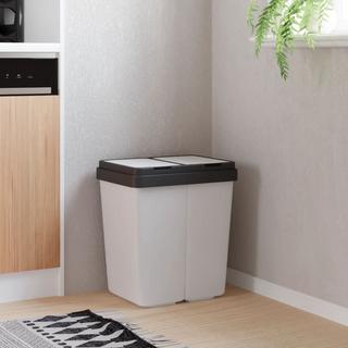 VidaXL Poubelle double polypropylène  