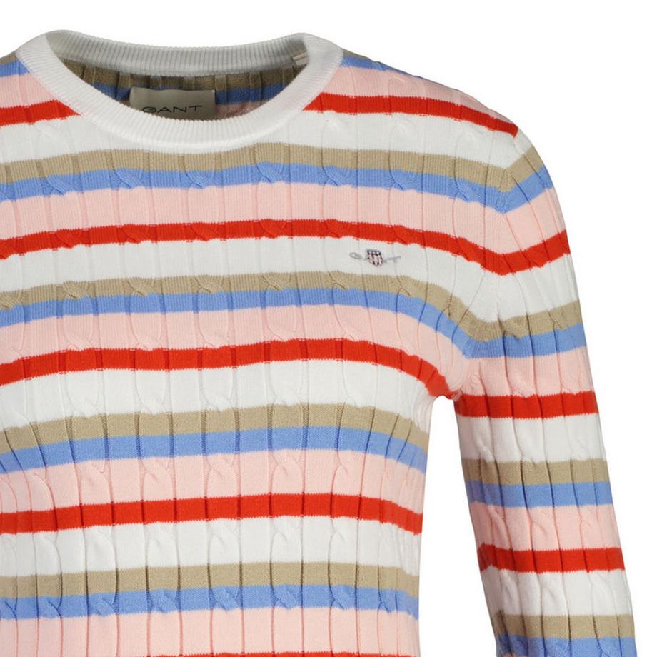 GANT Maglione girocollo Stretch Cotton Cable Stripe  
