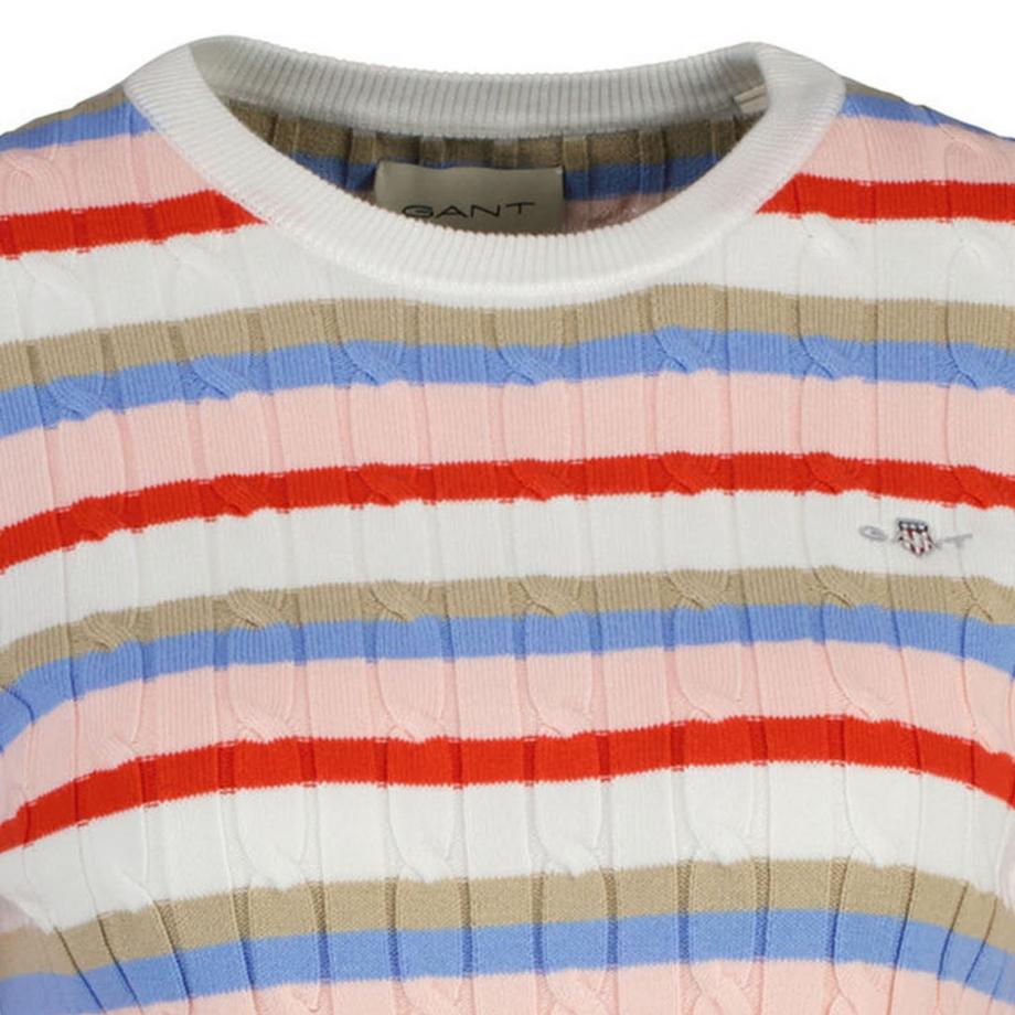 GANT Maglione girocollo Stretch Cotton Cable Stripe  