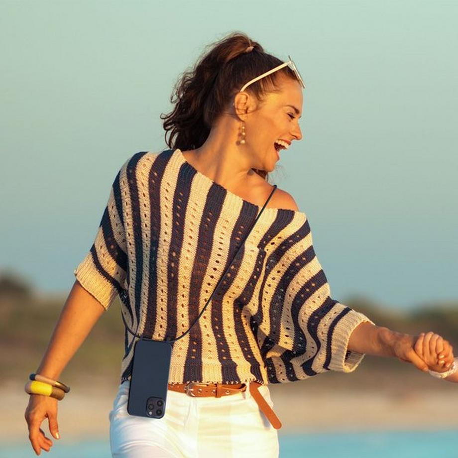 Avizar  Coque Cordon iPhone 14 Pro Max Bleu 