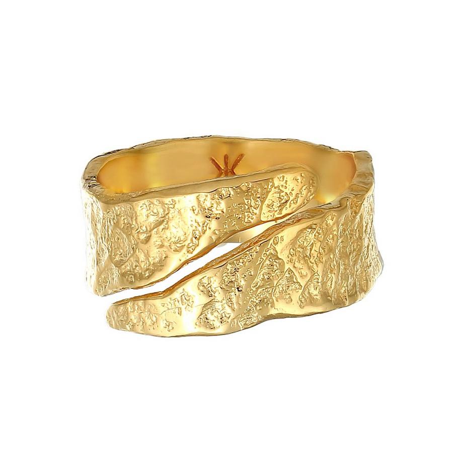 Kuzzoi  Bague Bandring Struktur Used Look 925 Silber 