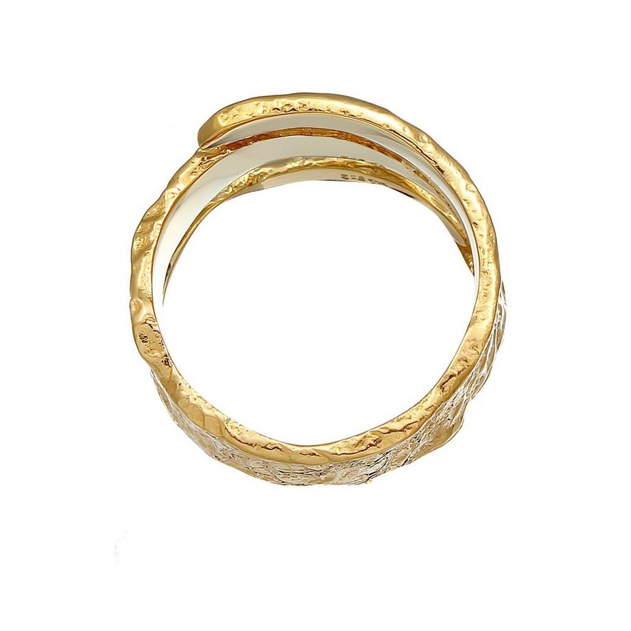 Kuzzoi  Bague Bandring Struktur Used Look 925 Silber 