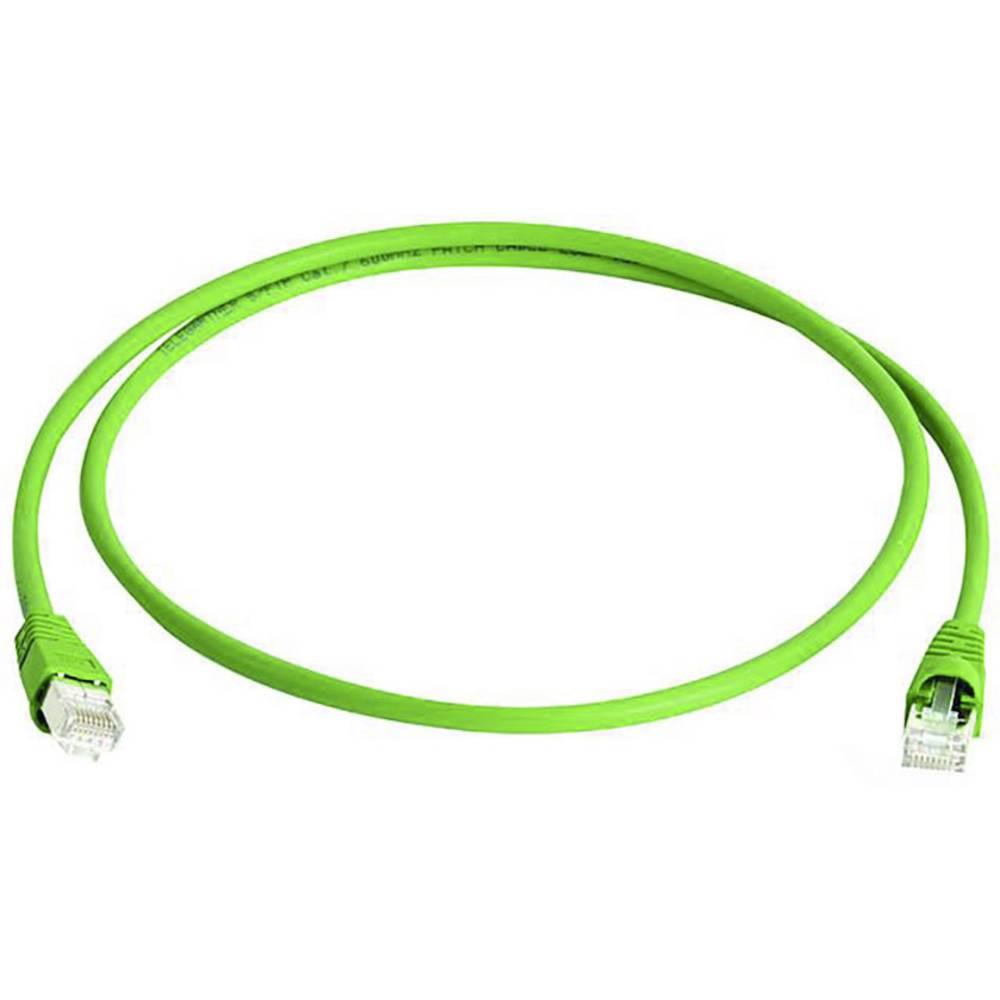 Telegärtner  RJ45 Cavo di rete, cavo patch CAT 6A S/FTP 15.00 m Verde Ritardante di fiamma, con prot 