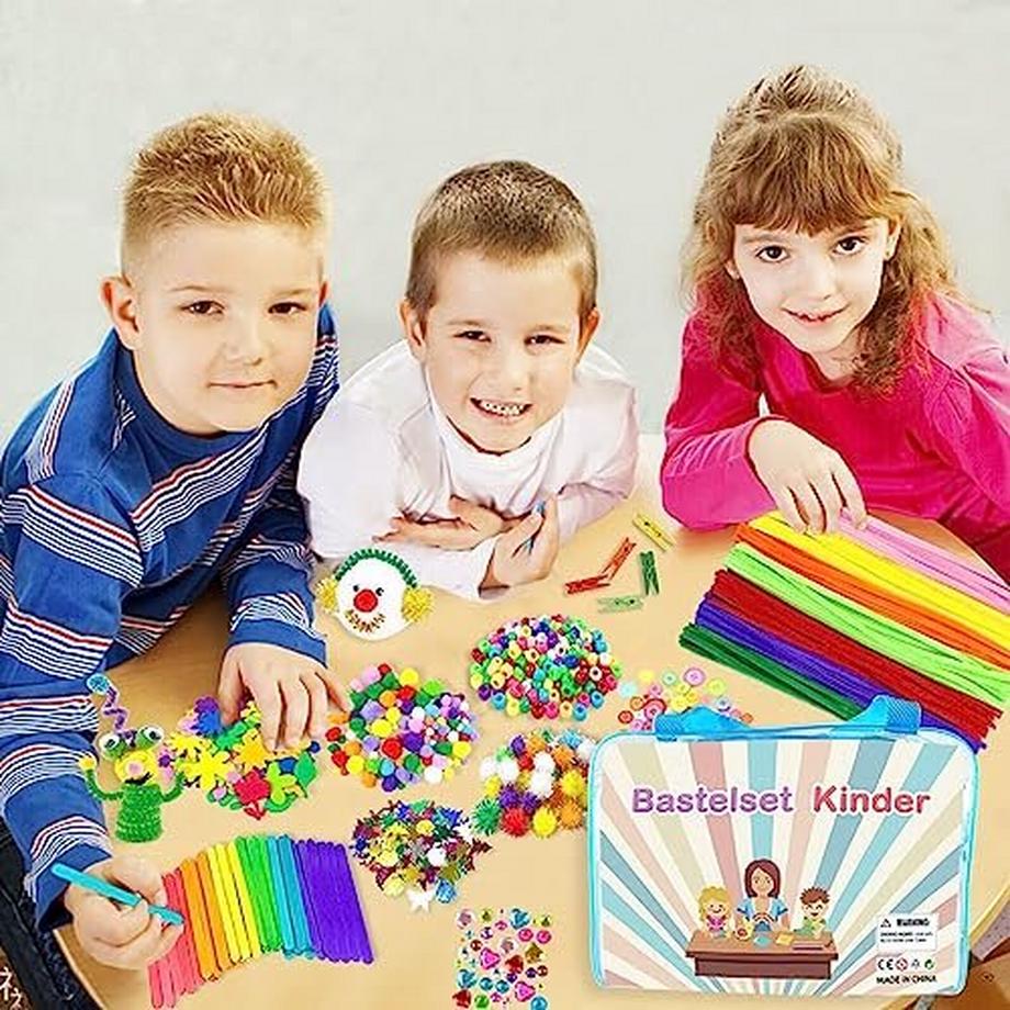 Activity-board  Bastelset Kinder DIY Kunsthandwerk Bastelkoffer Bastelbedarf zum basteln Pfeifenreiniger 