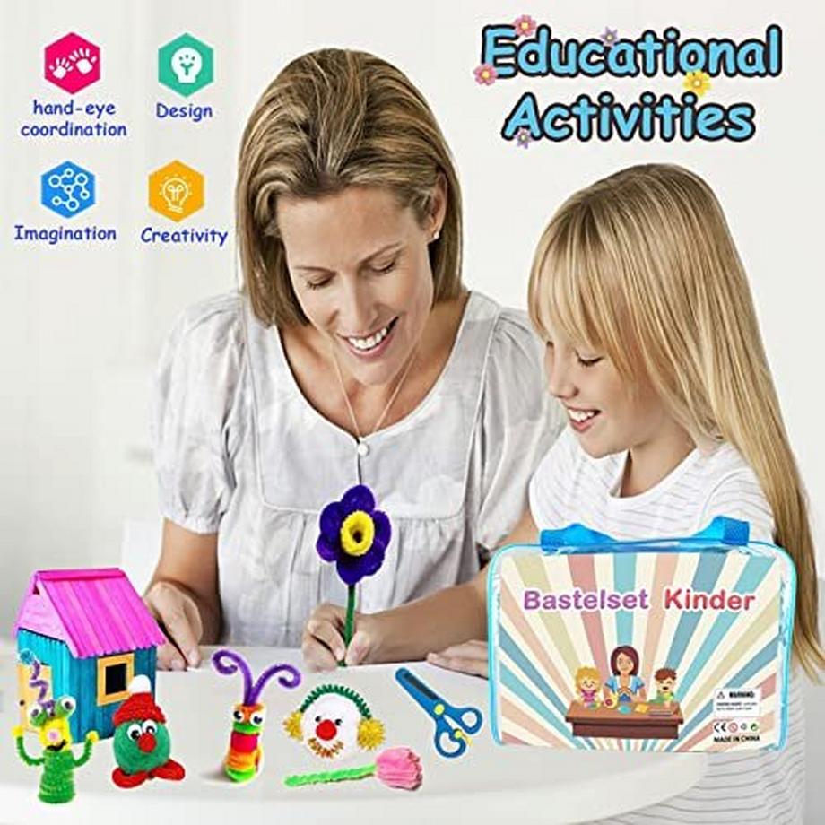 Activity-board  Bastelset Kinder DIY Kunsthandwerk Bastelkoffer Bastelbedarf zum basteln Pfeifenreiniger 