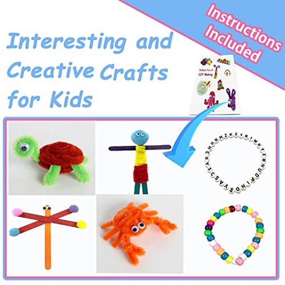 Activity-board  Bastelset Kinder DIY Kunsthandwerk Bastelkoffer Bastelbedarf zum basteln Pfeifenreiniger 