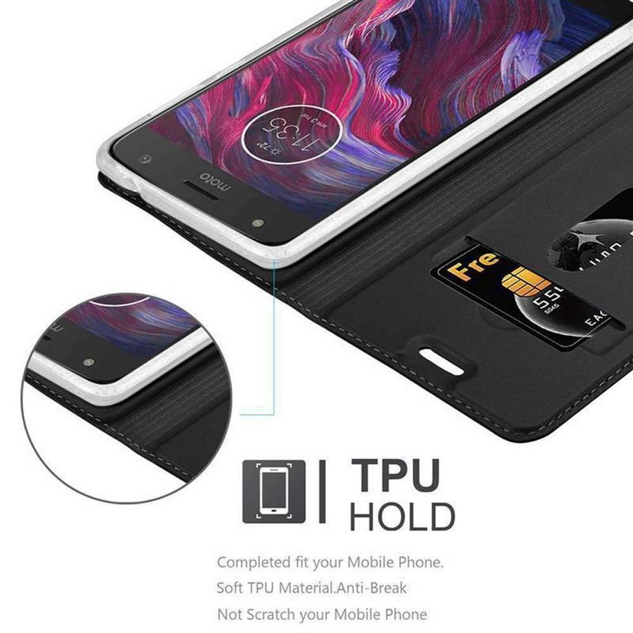 Cadorabo  Housse compatible avec Motorola MOTO X4 - Coque de protection avec fermeture magnétique, fonction de support et compartiment pour carte 