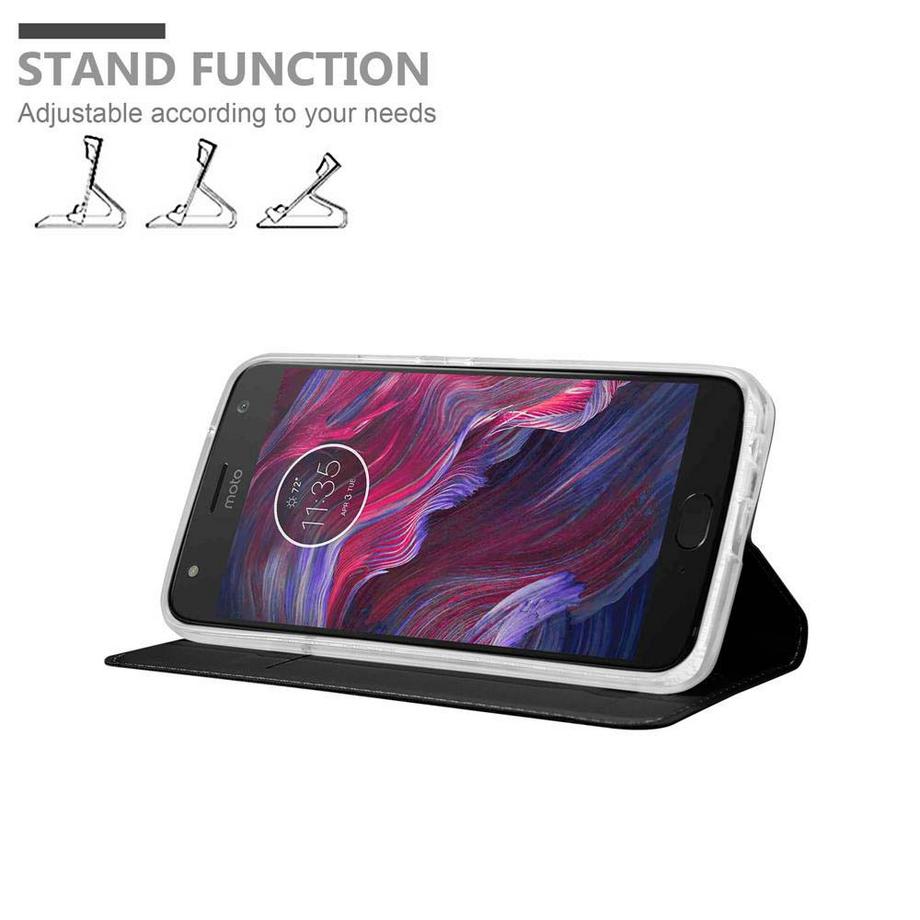 Cadorabo  Housse compatible avec Motorola MOTO X4 - Coque de protection avec fermeture magnétique, fonction de support et compartiment pour carte 