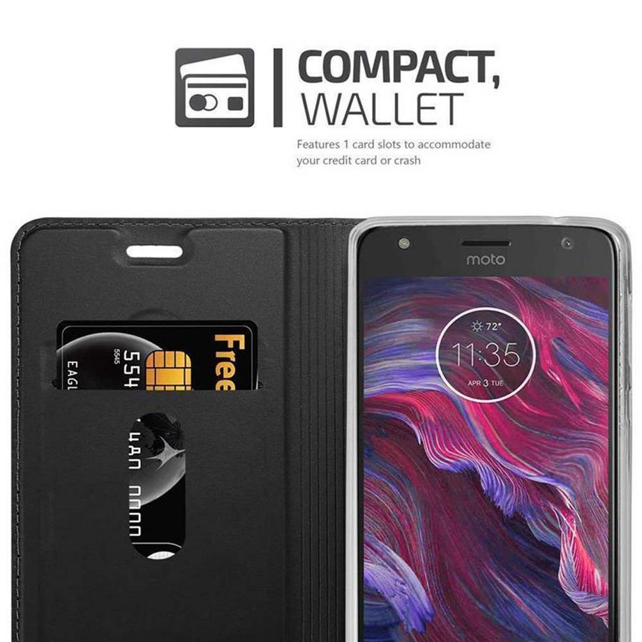 Cadorabo  Housse compatible avec Motorola MOTO X4 - Coque de protection avec fermeture magnétique, fonction de support et compartiment pour carte 