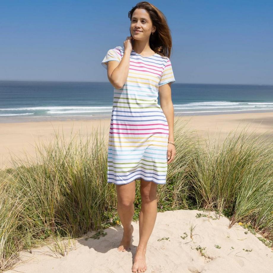 Lazy Jacks Gestreiftes T-Shirt Kleid  