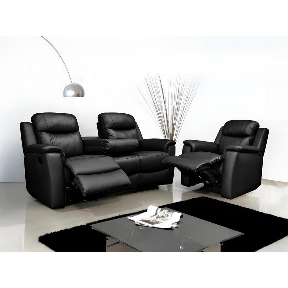 Vente-unique Relaxsofa Leder 2Sitzer EVASION  