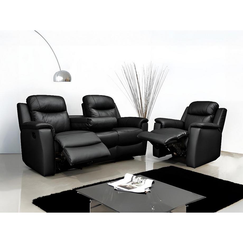 Vente-unique Relaxsofa Leder 2Sitzer EVASION  