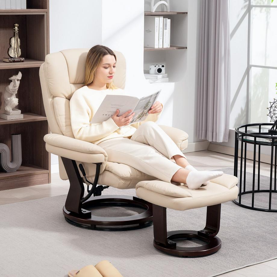 HOMCOM Relaxsessel mit Hocker  