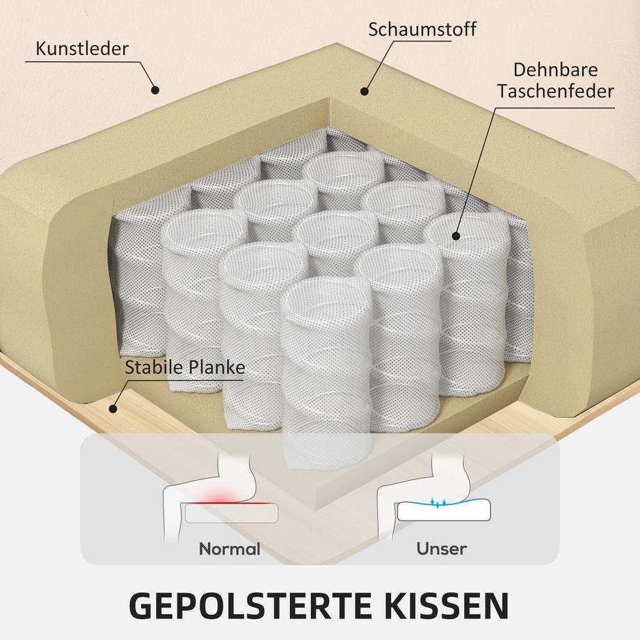 HOMCOM Relaxsessel mit Hocker  