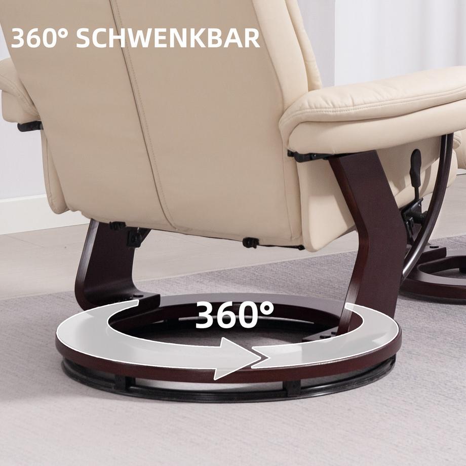 HOMCOM Relaxsessel mit Hocker  