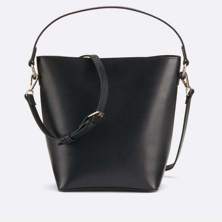 Bucket-Bag aus Glattleder